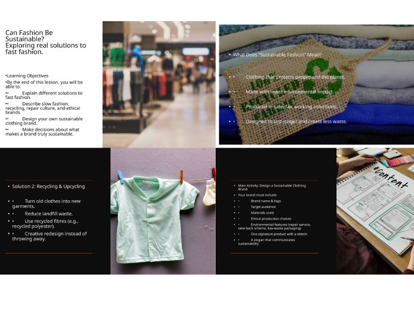 Fast Fashion: Lesson 4   Can Fashion Be Sustainable?