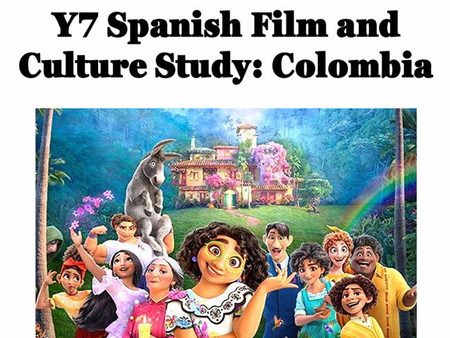 KS3 Spanish - Encanto/Colombia project booklet