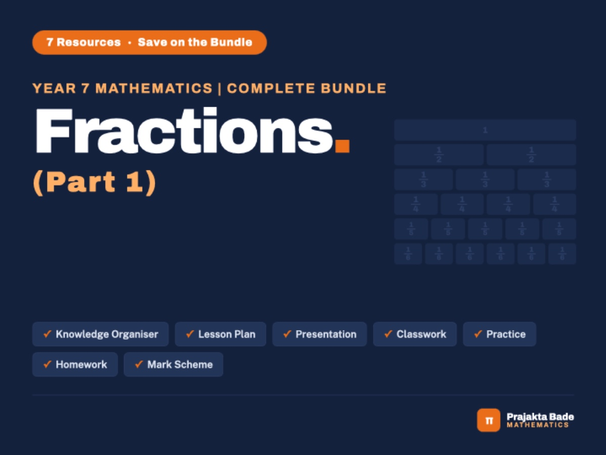 Year 7 Maths | Fractions 1 | All in one