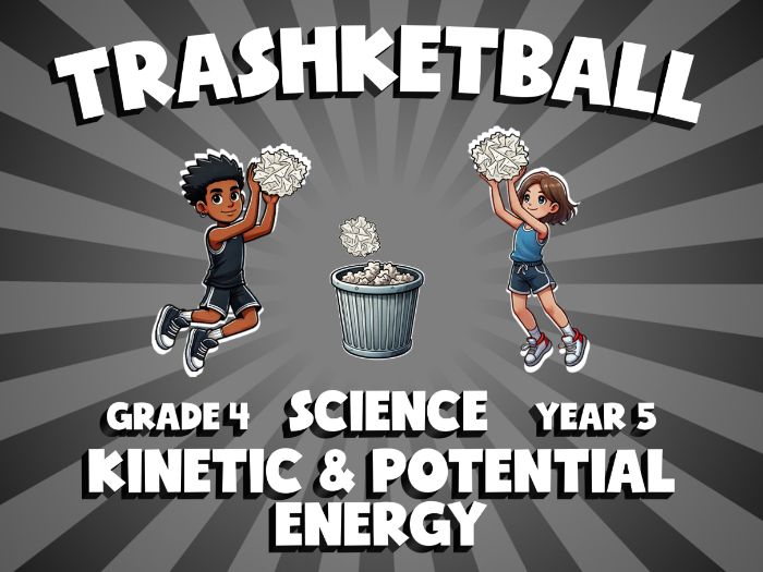 Kinetic & Potential Energy TRASHKETBALL Science Game | No-Prep Year 5 Review Activity