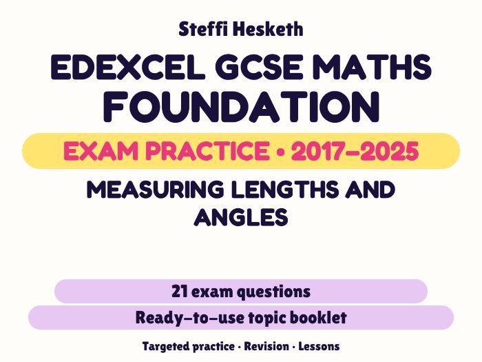 Edexcel GCSE Maths Foundation: Measuring lengths and angles Exam Questions | 2017-2025