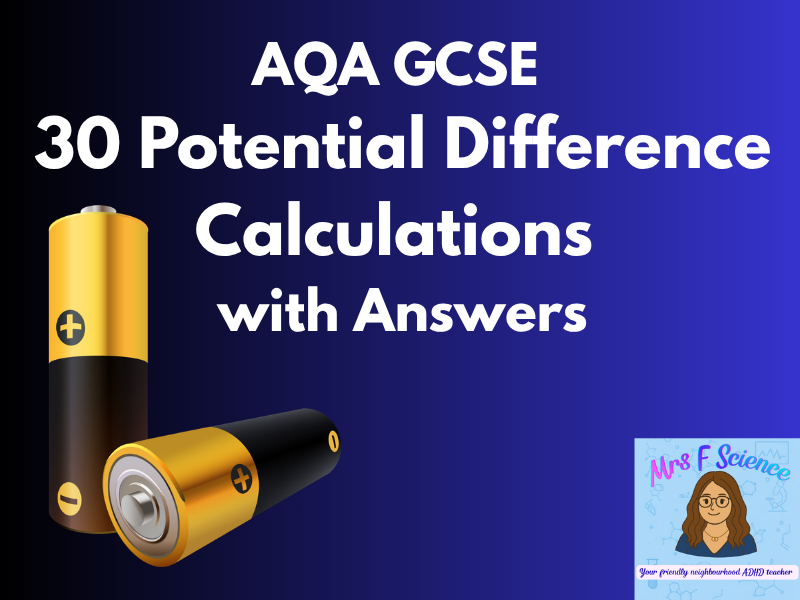 GCSE Physics P.D (Voltage) Calculations Worksheet | AQA, Edexcel & OCR | Exam Practice + Answers