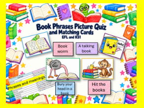20 Book Phrases Quiz for EFL and KS1