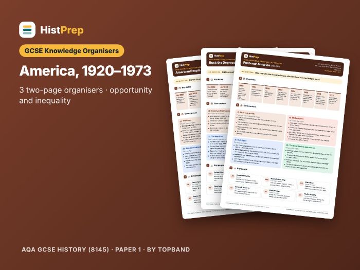 America 1920–1973 Knowledge Organisers