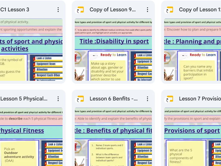 Btec Tech Sport Component 1A