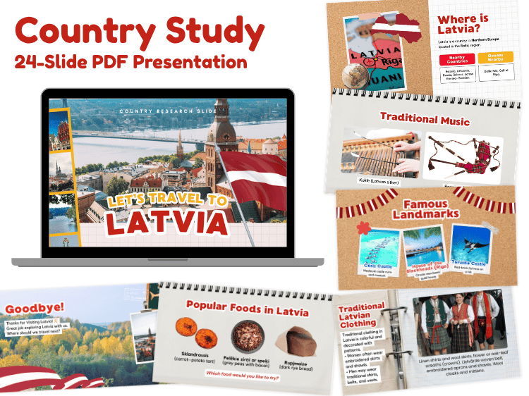 Latvia Country Study | Geography & Culture 24-Slide Presentation