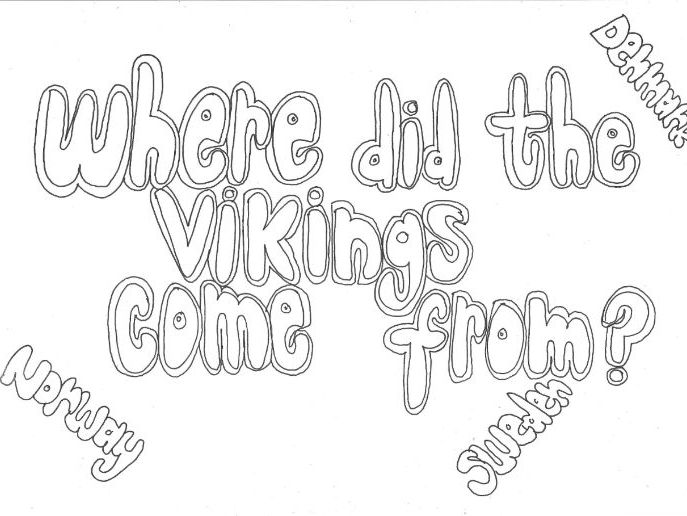 Where did the Vikings Come From? (History) Colouring Page