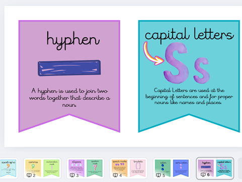 Punctuation Bunting for Literacy Display