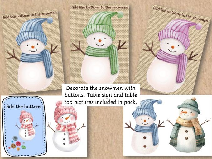 Snowmen Fine Motor Activity