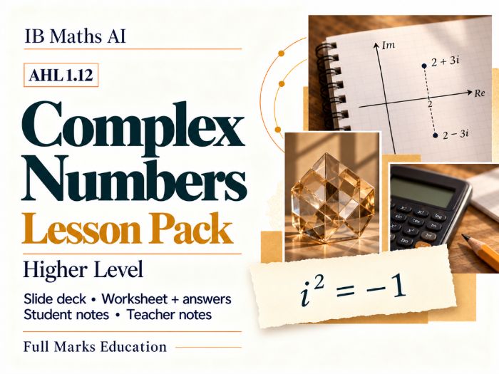 IB Maths AI AHL 1.12 Complex Numbers - Lesson Pack