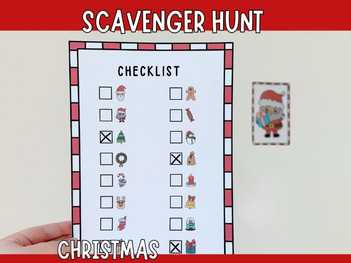 Christmas Scavenger Hunt – Printable Game for Kids