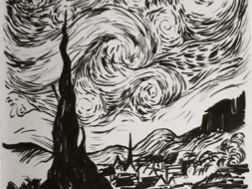 Van Gogh Landscape Mark Making