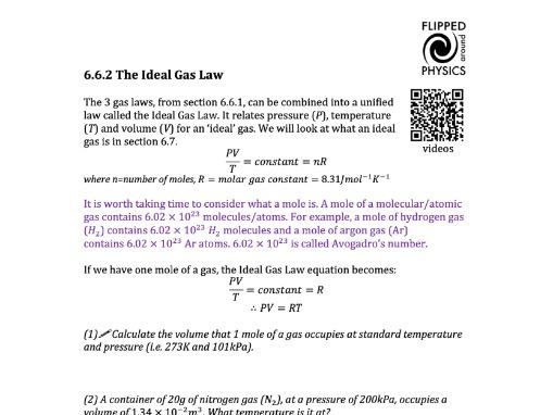 The Ideal Gas Law