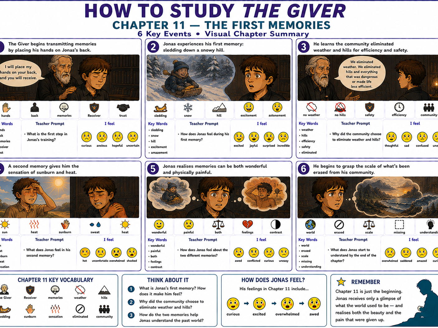 The Giver Chapter 11-15 Visual Summary: UDL & SEN Mat