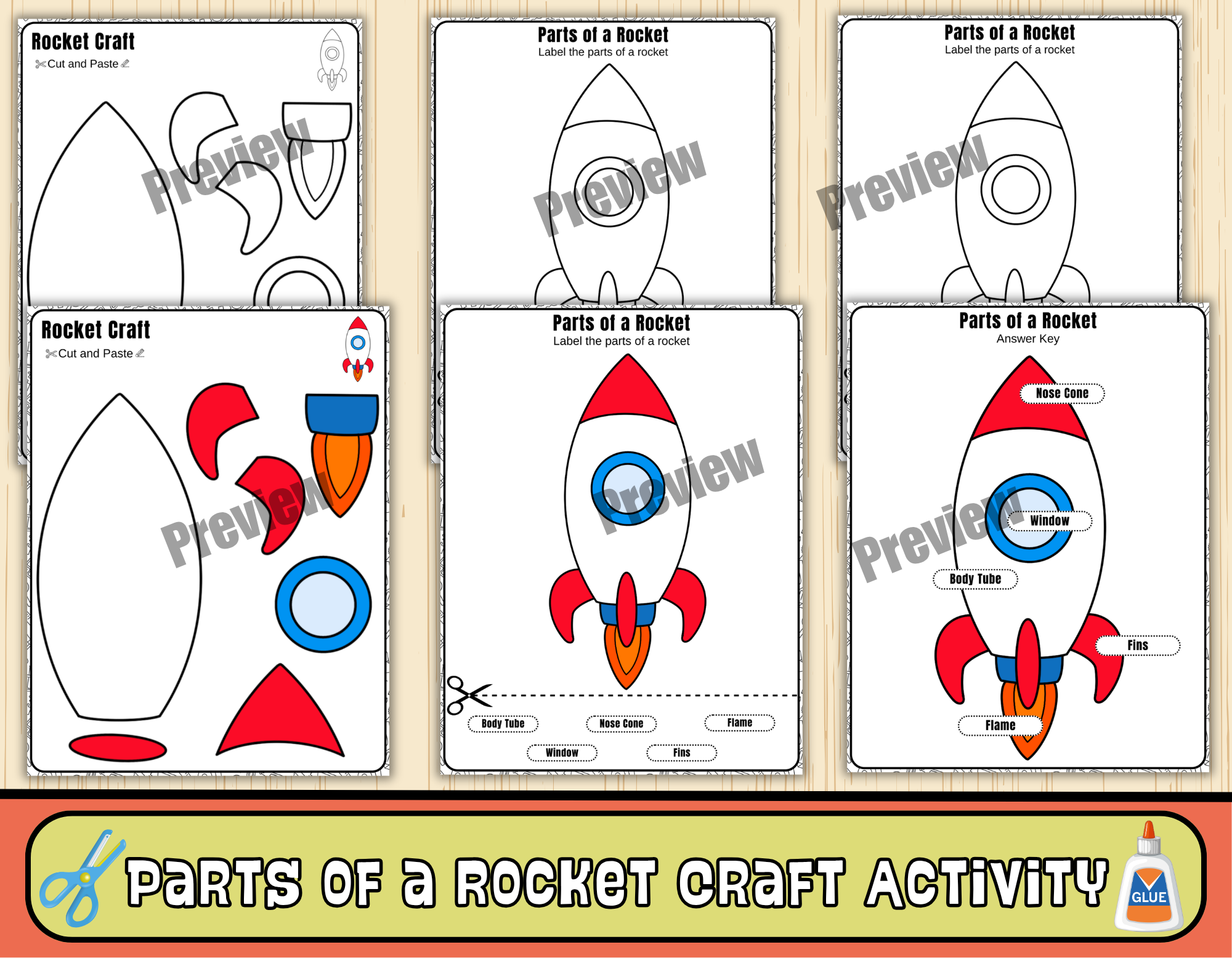 Parts of a Rocket Craft-Label the Parts of a Rocket-Space & Astronomy ...