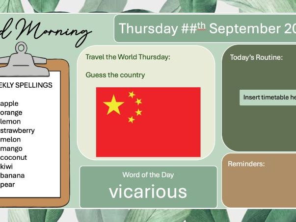 UKS2 Morning Slides Autumn 2