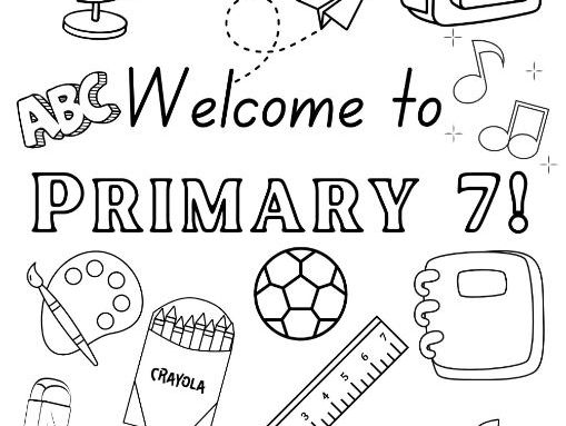 Primary 1-7 - back to school colouring worksheets