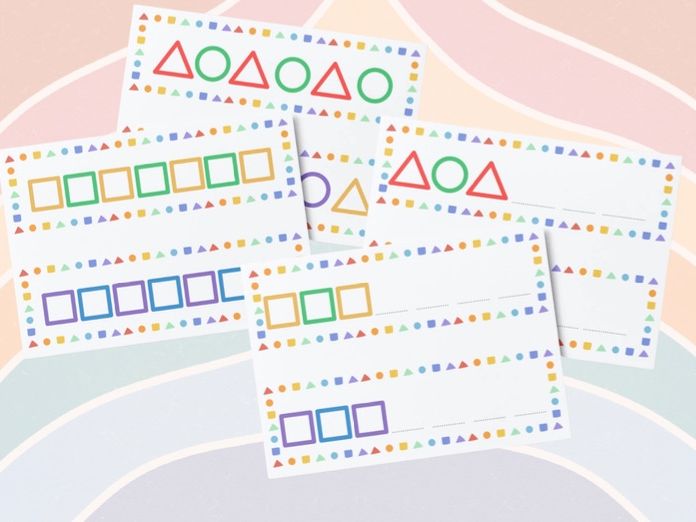 Maths - Repeating Pattern Shapes, Copy & Continue