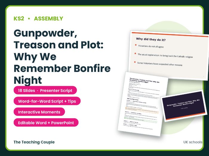 Bonfire Night Assembly | KS2 | Script + Slides