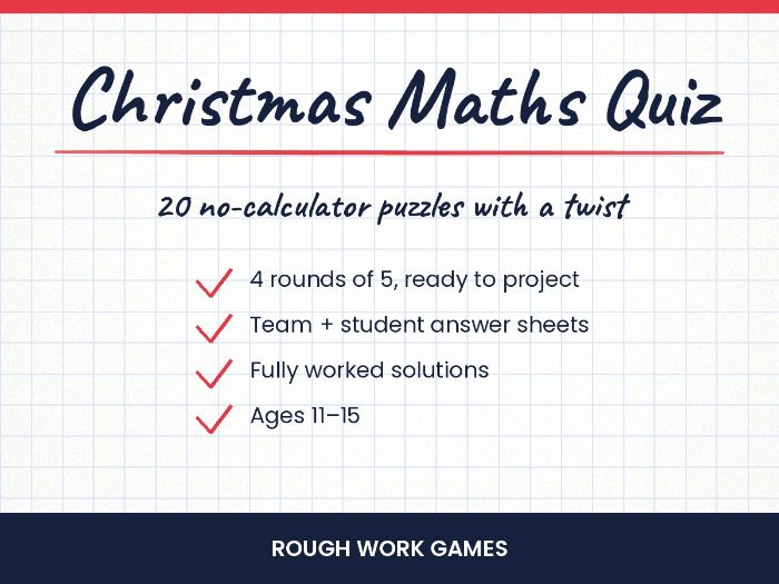Christmas Maths Quiz: 20 No-Calculator Puzzles