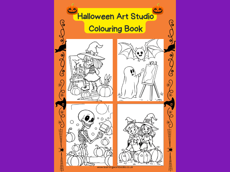 Halloween Art Studio Colouring Book