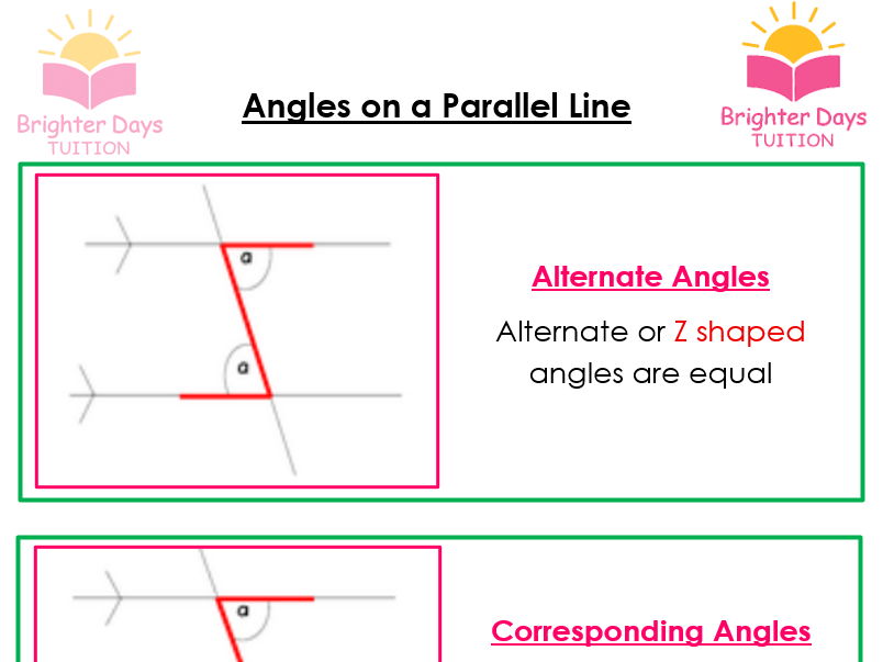 Angles on a parallel line poster