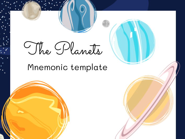 The Planets - Mnemonic Template