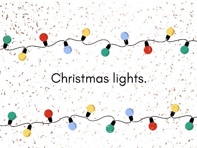 Christmas tree lights fine motor mat