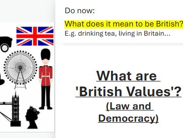 Shared Values: Democracy and Law (PSHE Yr7)