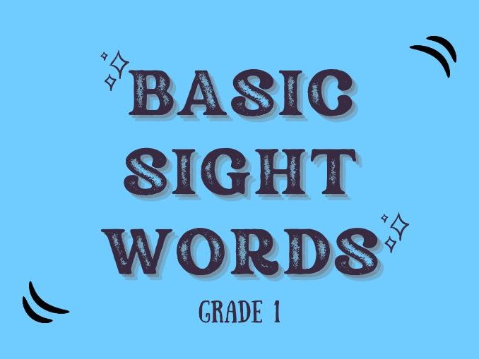Grade 1 Sight Words Flash Cards - Literacy & Fluency