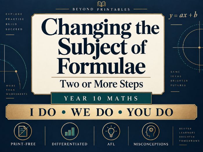 Changing the Subject of Formulae with Two or More Steps | I Do, We Do, You Do | Year 10 Maths