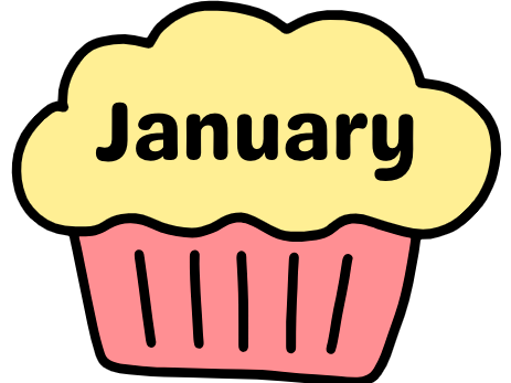 Birthday Display Lettering & Month Muffins