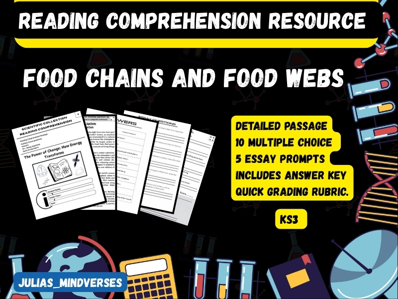 Food Chains and Food Webs Reading Comprehension for KS3 Science