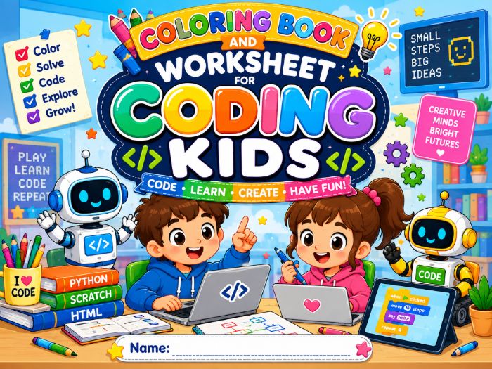 Coding for Kids Worksheets & Coloring Book | STEM Activities Kindergarten–3rd Grade  Description: