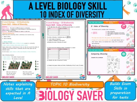 A Level Bio Skill - 10 Index of Diversity