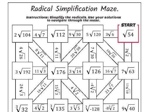Simplifying radicals 2- square and cube roots