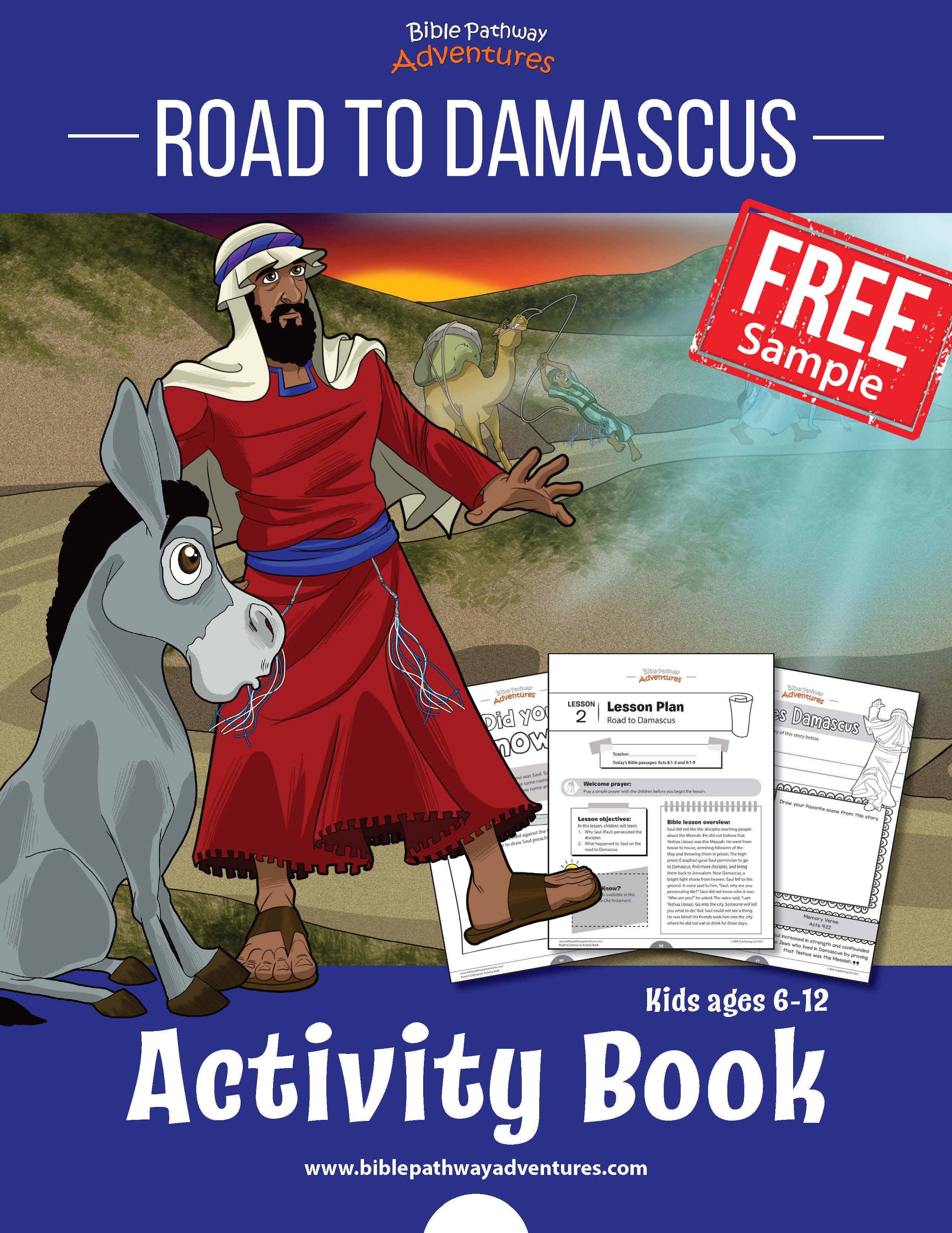 FREEBIE Road to Damascus Activity Book for kids ages 612 Teaching