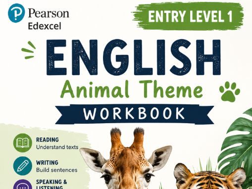 Pearson Edexcel Functional Skills English Entry Level 1 Workbook – Animal Theme