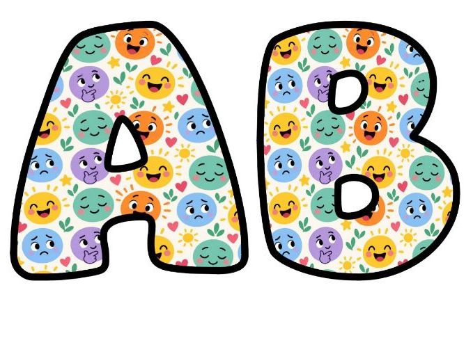 Emotions and Feelings Faces Bubble Letters | PSHE Bulletin Board Letters | Classroom Display Pack