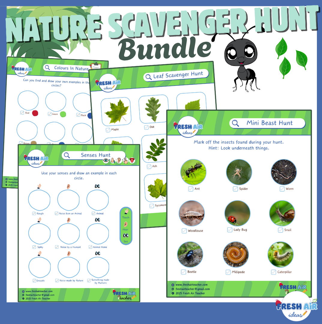 Ultimate Schools Outdoor Nature Scavenger Hunt Activity Bundle