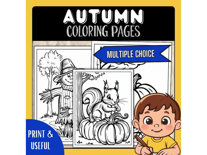 Fall & Pumpkin, Scarecrow, Coloring Pages, Autumn Zen doodle Coloring Sheets