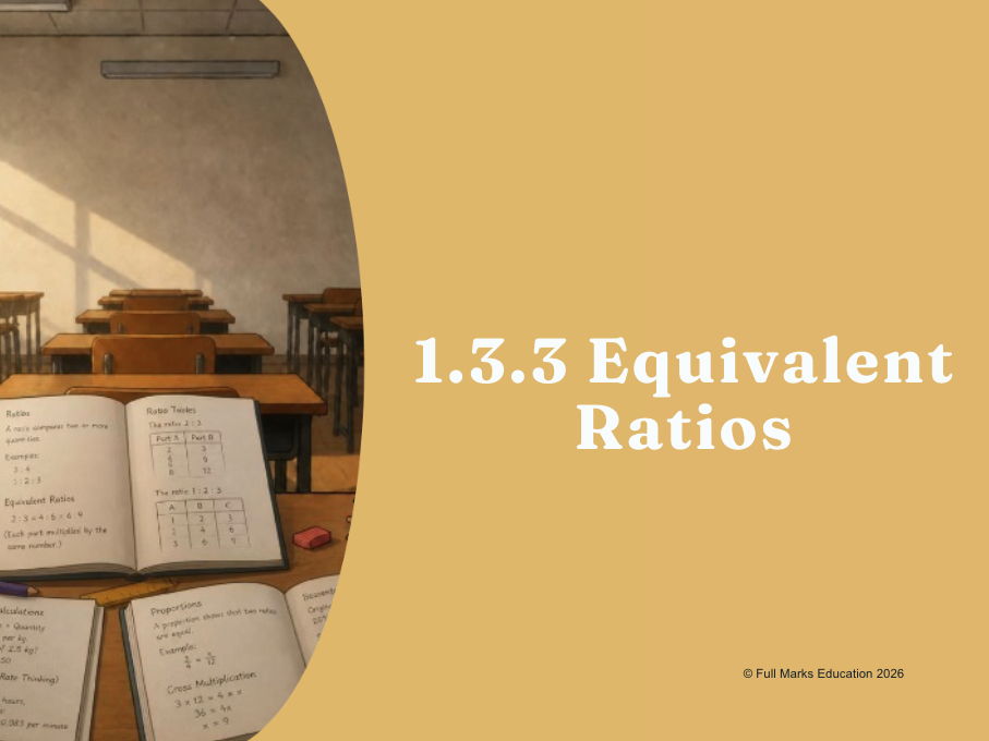 IB Maths MYP Year 1, Unit 3 - 1.3.3 Equivalent Ratios
