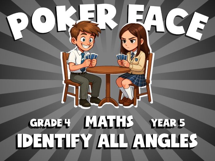 Identify All Angles POKER FACE Maths Game | No-Prep Year 5 Review Activity