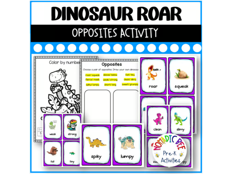 Dinosaur Roar Activities - Opposites