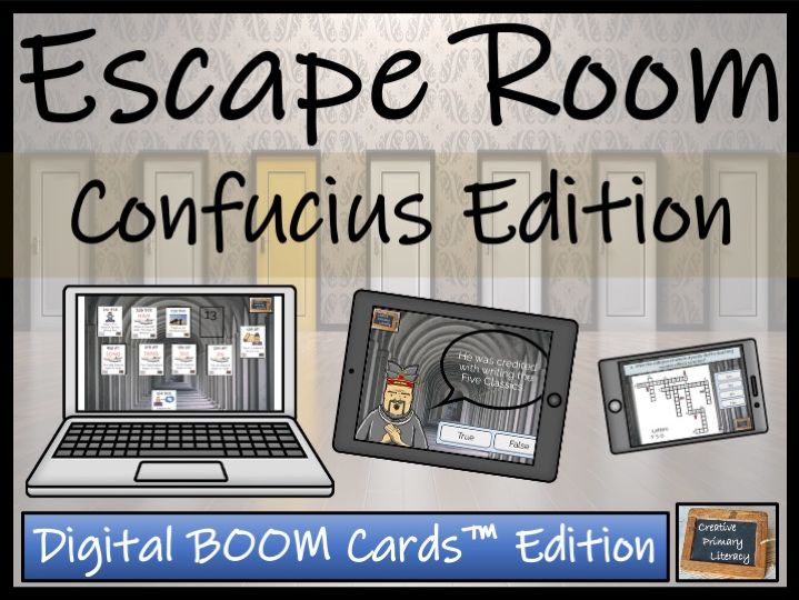 Confucius BOOM Cards™ Digital Escape Room Activity