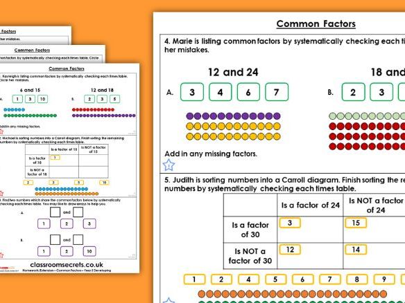 Factors and multiples worksheet for grade 4 with answers pdf picture