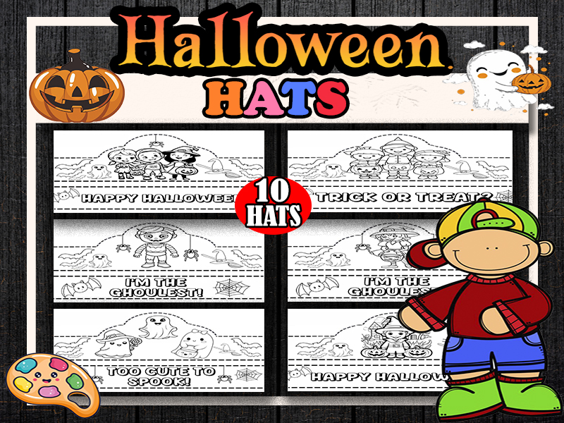 Halloween Hats Crown Headband Craft for EYFS / Nursery