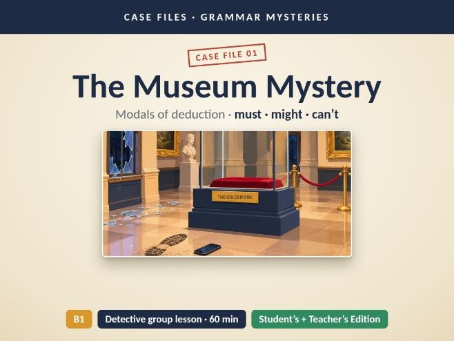 The Museum Mystery, Modals of Deduction ESL Lesson for B1, Detective Speaking Activity
