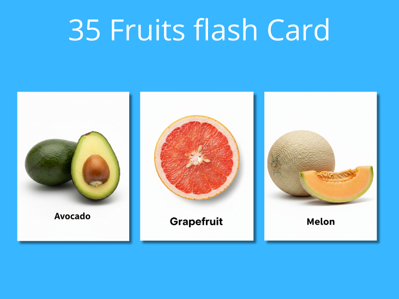 Editable Fruit Flashcards & Poster Set