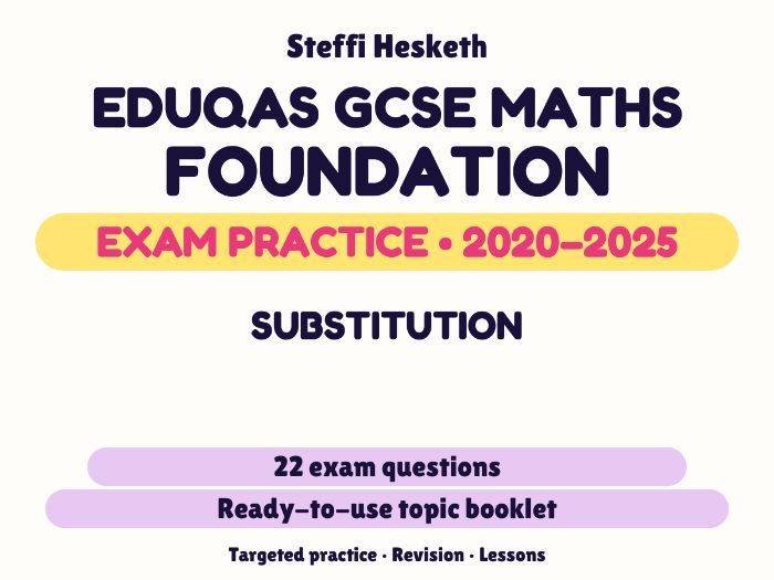 Eduqas GCSE Maths Foundation: Substitution Exam Questions | 2020-2025